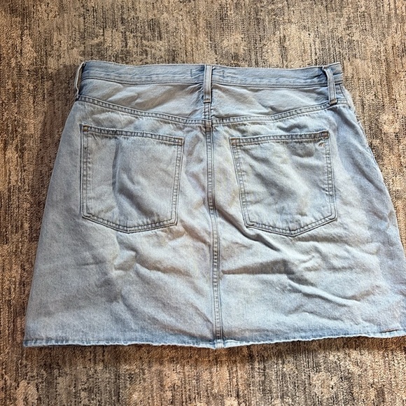 Madewell Blue denim Mini Skirt Casual Denim - size 32- rigid denim a-line - Picture 4 of 6